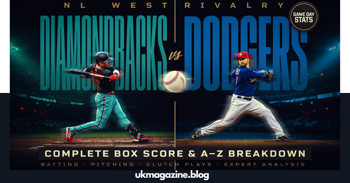 Diamondbacks vs Dodgers Match Player Stats: Complete Box Score & A-Z Breakdown